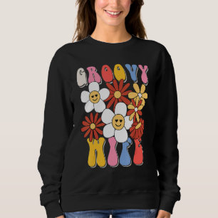 Groovy Wife Mothers Day Retro 60s 70s 80s Family M Sweatshirt