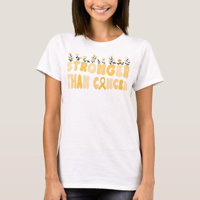 groovy wildflower stronger than appendix cancer	 T-Shirt (Front)
