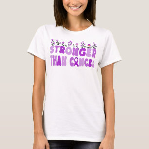 groovy wildflower stronger than pancreatic cancer T-Shirt