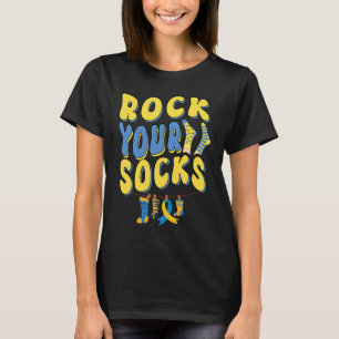 Groovy World Down Syndrome Day 2023  Rock Your Soc T-Shirt