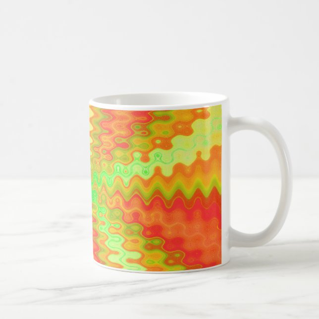 groovy yellow orange coffee mug (Right)