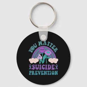 Groovy You 988 Suicide Prevention Awareness  Key Ring