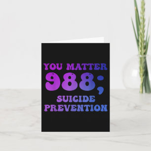 Groovy You 988 Suicide Prevention Awareness Ribbon Card