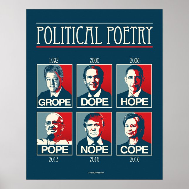 Grope Dope Hope Pope Nope Cope Poster (Front)