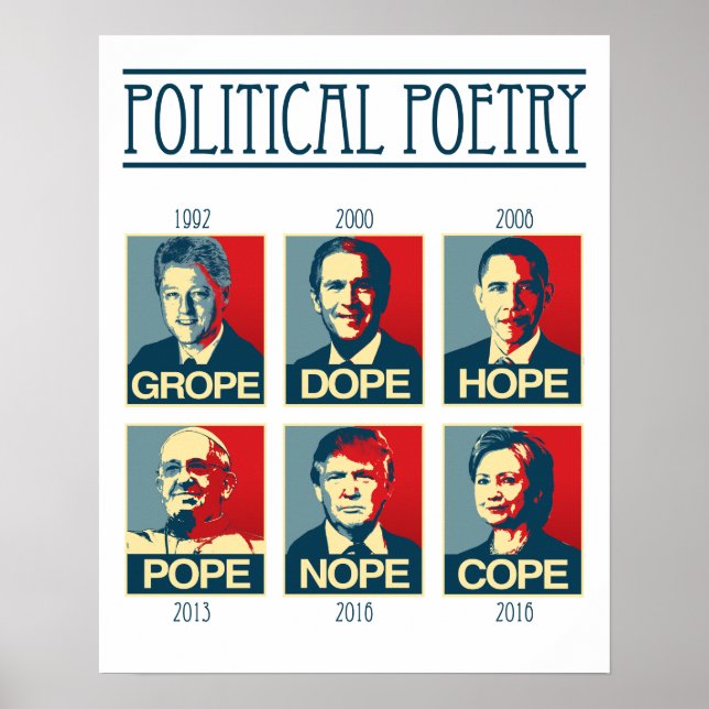Grope Dope Hope Pope Nope Cope Poster (Front)