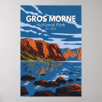 Gros Morne National Park Canada Travel Art Vintage