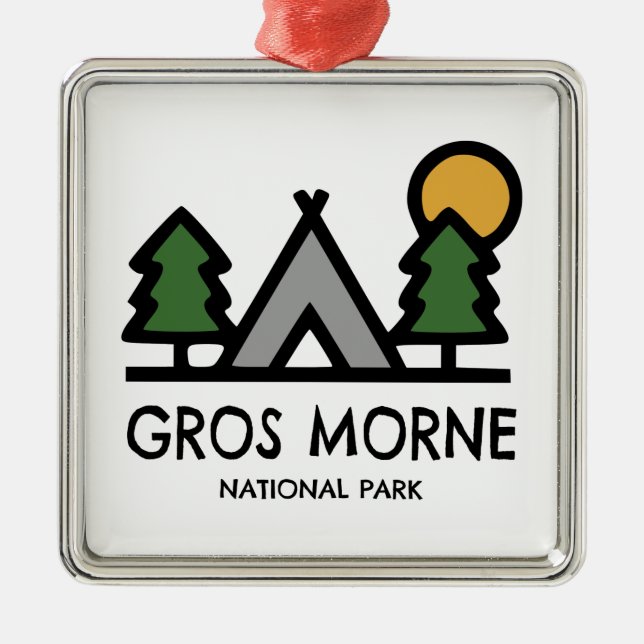 Gros Morne National Park Metal Tree Decoration (Front)