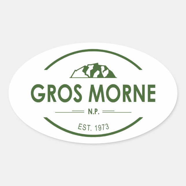 Gros Morne National Park Oval Sticker (Front)