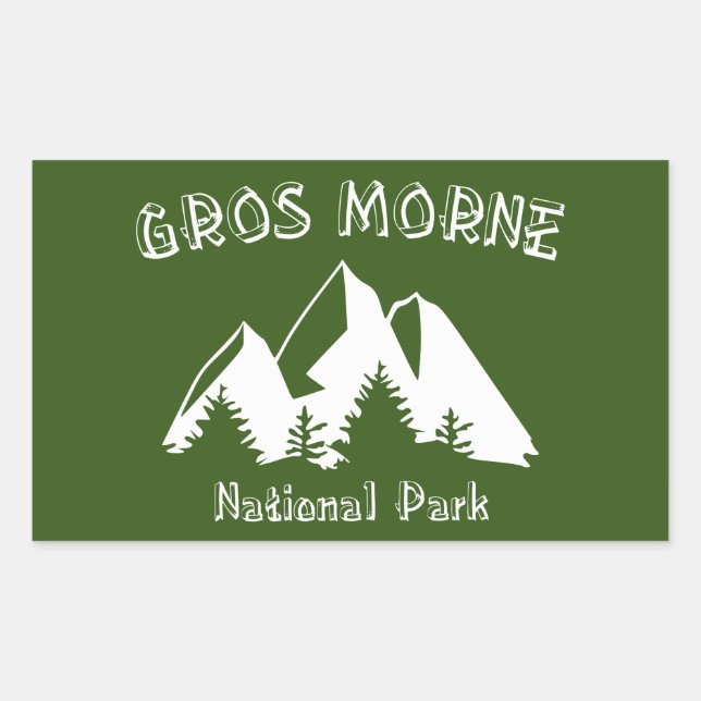 Gros Morne National Park Rectangular Sticker (Front)