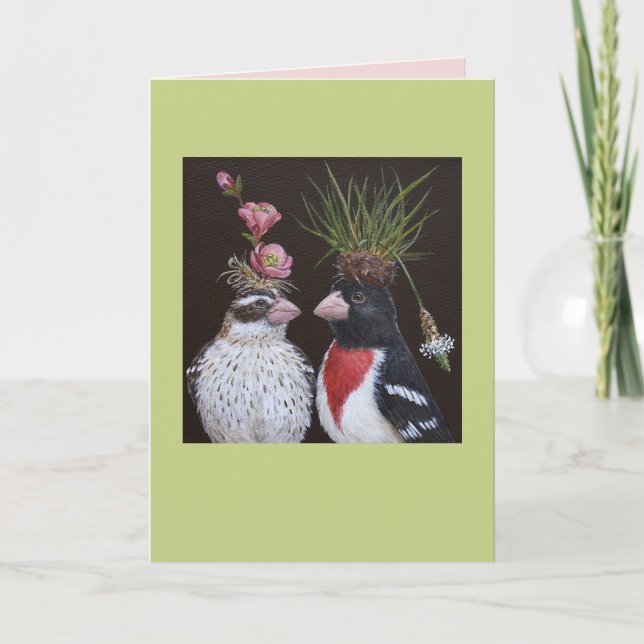grosbeak wedding card (Front)
