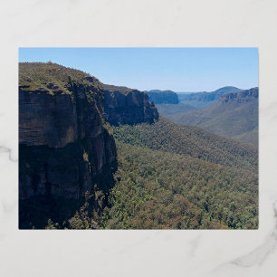 Grose Valley Landscape near Blackheath Foil Holiday Postcard