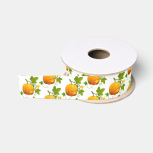 Grosgrain Ribbon-Autumn Pumpkin Ribbon