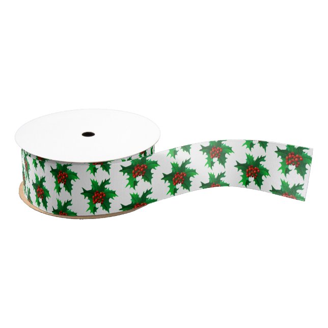 Grosgrain Ribbon-Holly Grosgrain Ribbon (Spool)