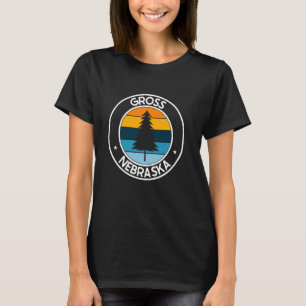 Gross Nebraska NE USA City Pride Retro Sunset T-Shirt