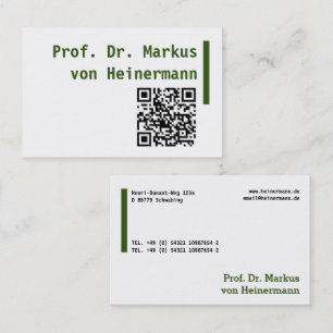 Große Visitenkarten Business Card