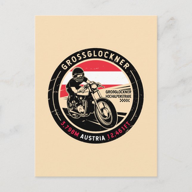 Grossglockner | Austria | Motorcycle Postcard (Front)