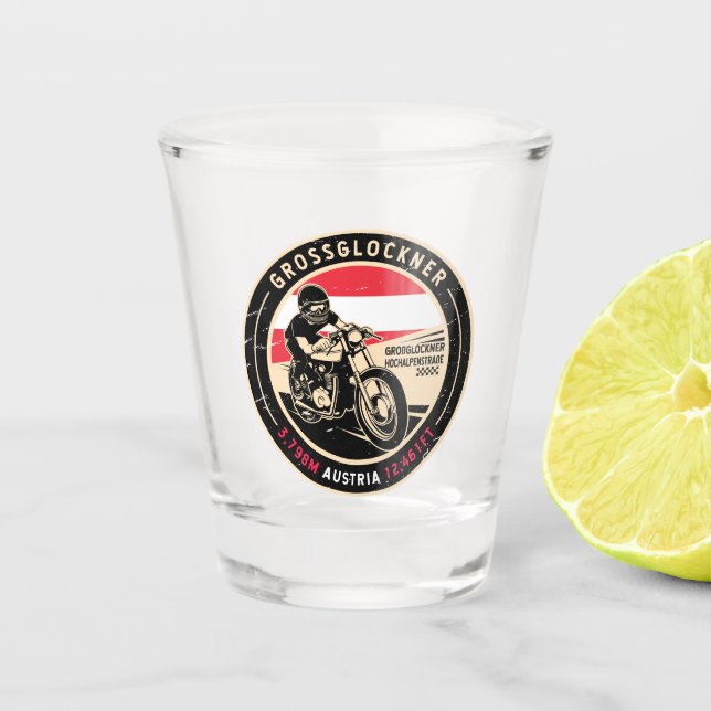 Grossglockner | Austria | Motorcycle Shot Glass (Front)