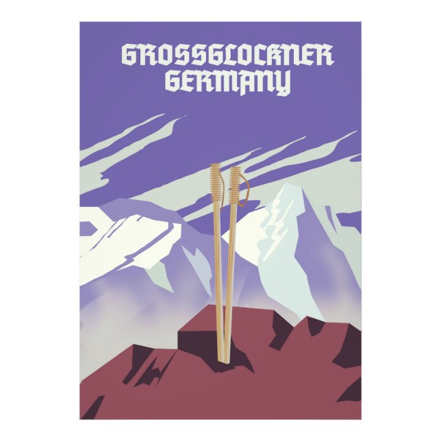 Grossglockner Germany mountain poster. Photo Print (Front)