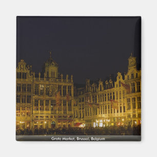 Grote Market, Brussel, Belgium Magnet