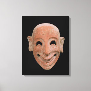 Grotesque mask, from Motya, 6th century BC (terrac Canvas Print