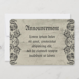 Grotesque Ornament Heart Announcement