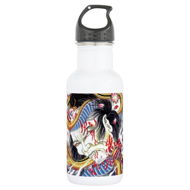 Grotesque & Snake Tattoo Design 532 Ml Water Bottle (Front)