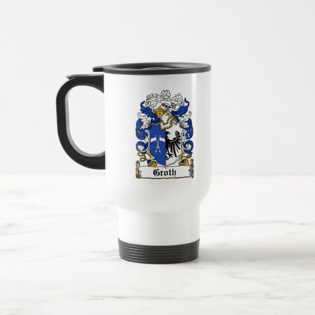 Groth Family Crest Travel Mug (Left)