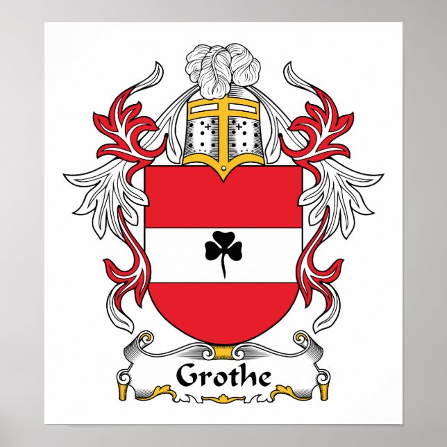 Grothe Family Crest Poster (Front)