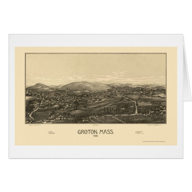 Groton, MA Panoramic Map - 1886 (Front Horizontal)