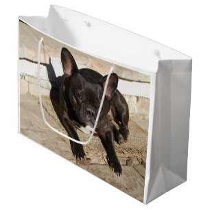 Grouchy French Bulldog Large Gift Bag