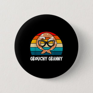 Grouchy Granny Funny Retro Vintage 6 Cm Round Badge