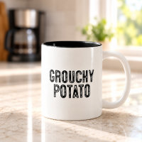 Grouchy Potato Funny Saying For Coffee Lovers