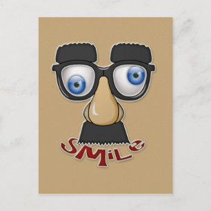 grouchy smile postcard