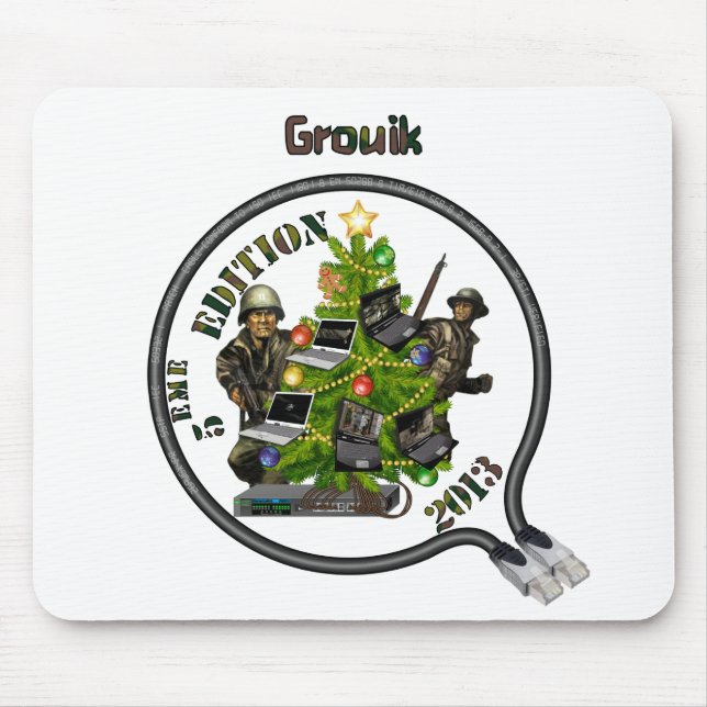 Grouik Christmas Lan mouse Mouse Pad (Front)