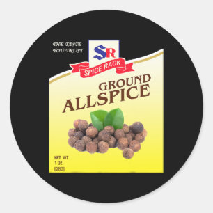 Ground Allspice Halloween Costume Unique Fun Foodi Classic Round Sticker