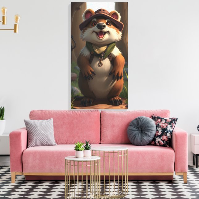 Ground Hog  Canvas Print (Insitu(LivingRoom))