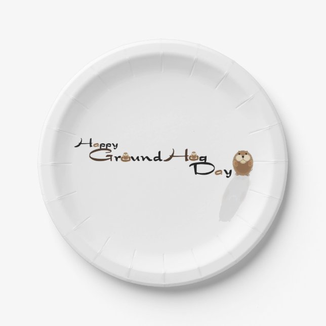 Ground Hog Day Paper Plate (Front)