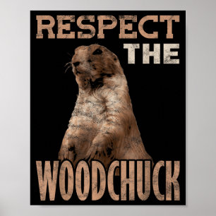 Ground Hog Respect The Woodchuck Poster