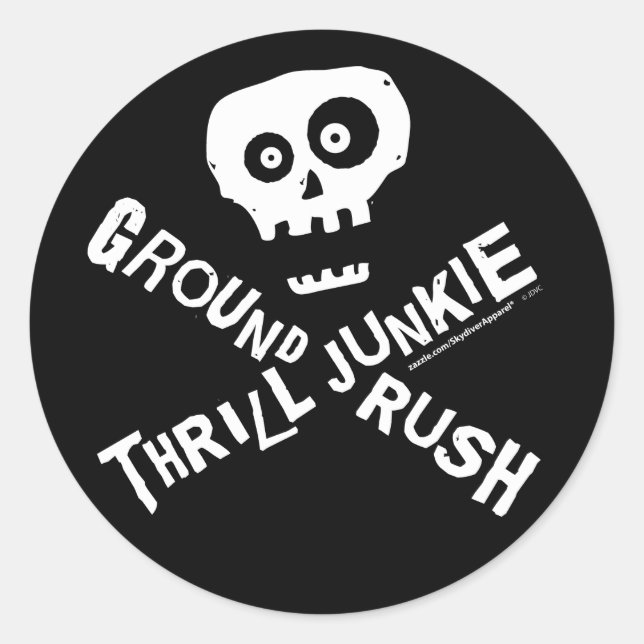 Ground Rush Skydiver Classic Round Sticker (Front)