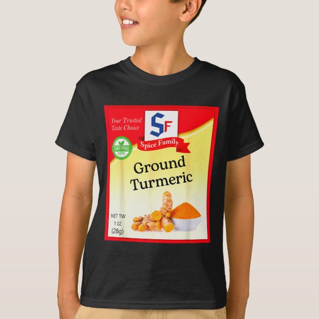 Ground Turmeric Condiment Costume Holiday Sce Cost T-Shirt (Front)
