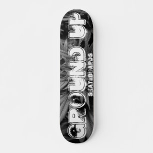 GROUND UP Black & White Skateboard Deck