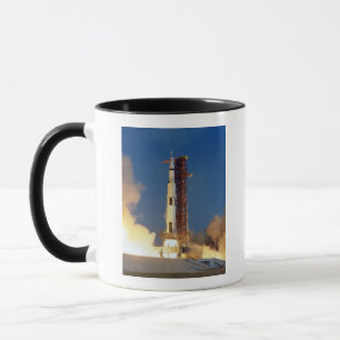 Ground View Apollo Moon Mission Rocket Launch Mug