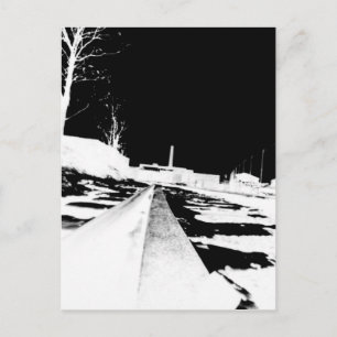 Ground View Of Rail Road Tracks - negative Postcard