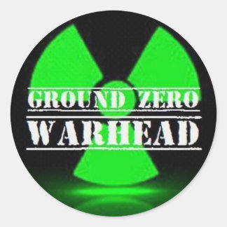 Ground Zero Warhead Classic Round Sticker