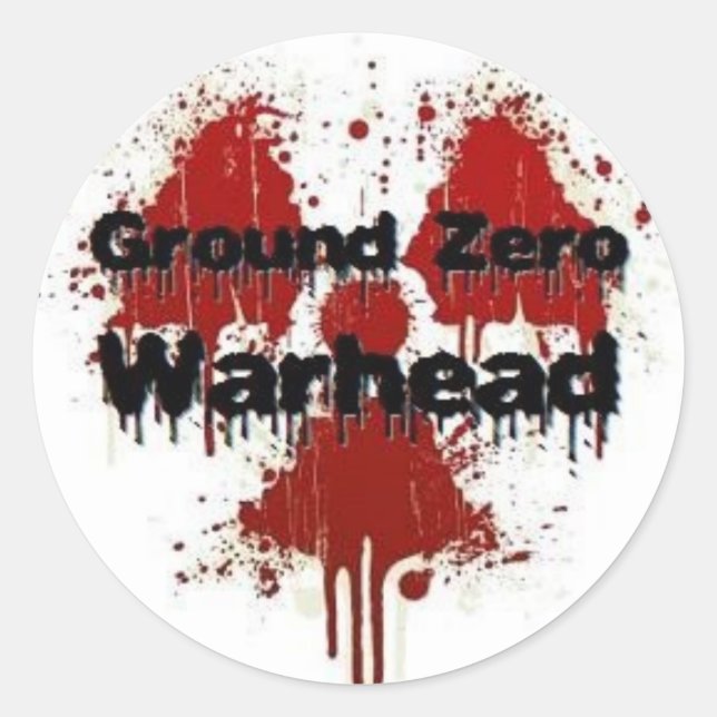 Ground Zero Warhead Splatter Classic Round Sticker (Front)