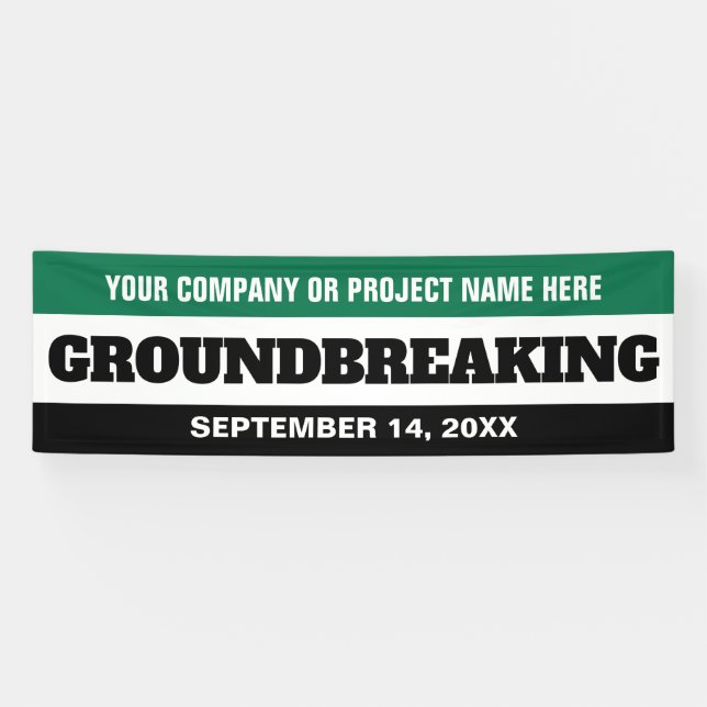Groundbreaking ceremony with custom colours banner (Horizontal)