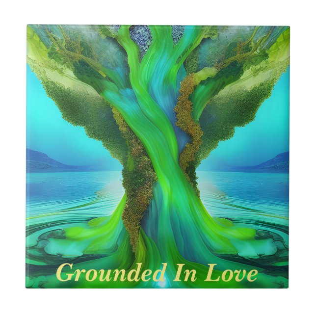 Grounded in Love Bible passage  Tile (Front)