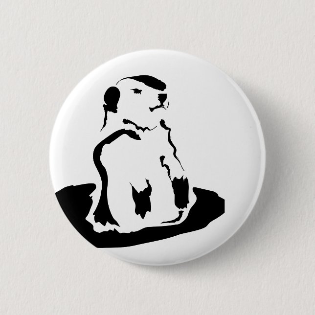 groundhog 6 cm round badge (Front)