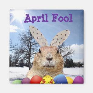 Groundhog April Fool Day Magnet