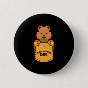 Groundhog Day 2023 Pocket Meme Funny Groundhog Lov 6 Cm Round Badge